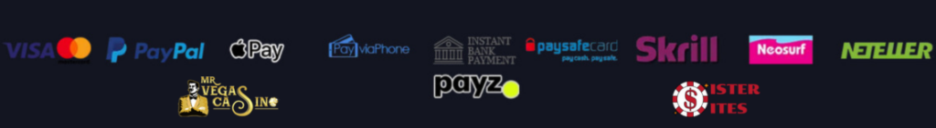 Payments methods at MrVegasCasino