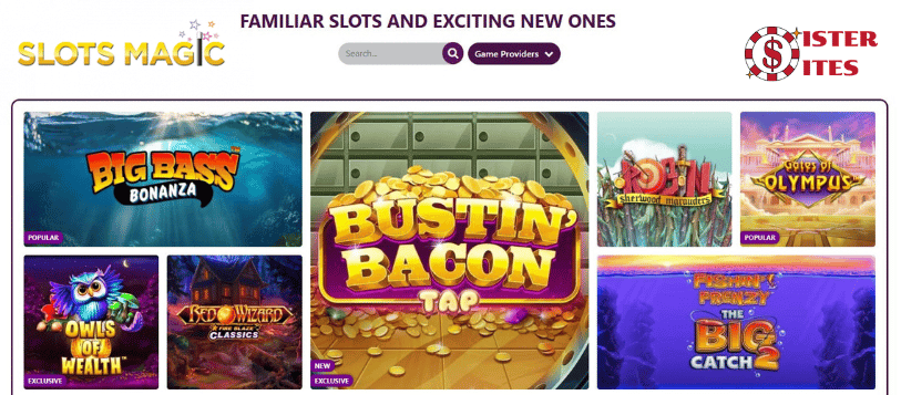 Slots Magic casino games.