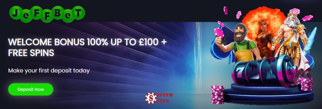 JeffBet bonus offer from the website