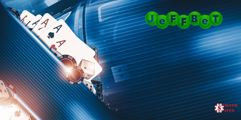 JeffBet logo with casino elements.