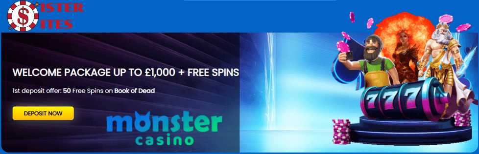 Monster casino welcome bonus offer