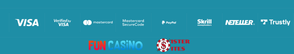 Lis of payment methods with logos