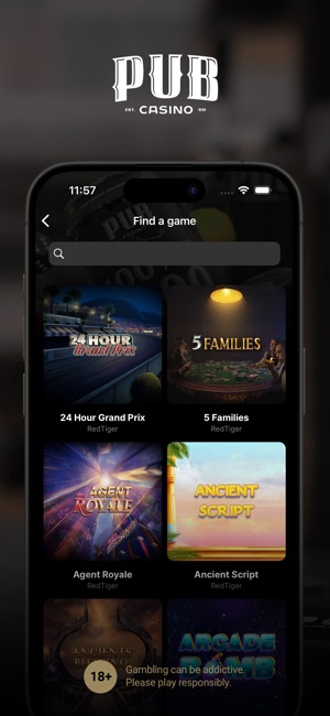 Pub Casino on mobile phone